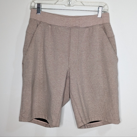 Lululemon City Sweat 9" short heathered seashell pink exercise workout shorts M - Picture 1 of 16